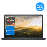 Dell Inspiron Laptop, 15.6" HD Display, AMD Ryzen 5 3450U Processor, 32GB RAM, 1TB SSD, Webcam, HDMI, SD Card Reader, Wi-Fi, Windows 11 Home, Carbon Black